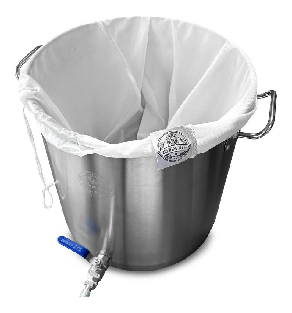 Lot de 2 grands sacs réutilisables en maille fine destiné à brassage maison fermentation tous grains BIAB ou fabrication de vin 66 x 559 cm – Sac d'infusion sac de lait de noix passoire à