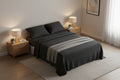 Lit Parure de 140x200 cm Gris Foncé Microfibre Douce Linge du Lit 4 Pièces · Drap Housse 140x200 · Drap Plat 2 Personnes 220x270 · 2 Taies Oreiller 65x65 · OEKOTEX · Respirante