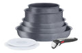 Natural On Ingenio Batterie du cuisinette Induction 8 pièces Set de casseroles et poêles avec poignée amovible brevetée Cuisson polyvalente four ainsi que plaque Gain du place empilable