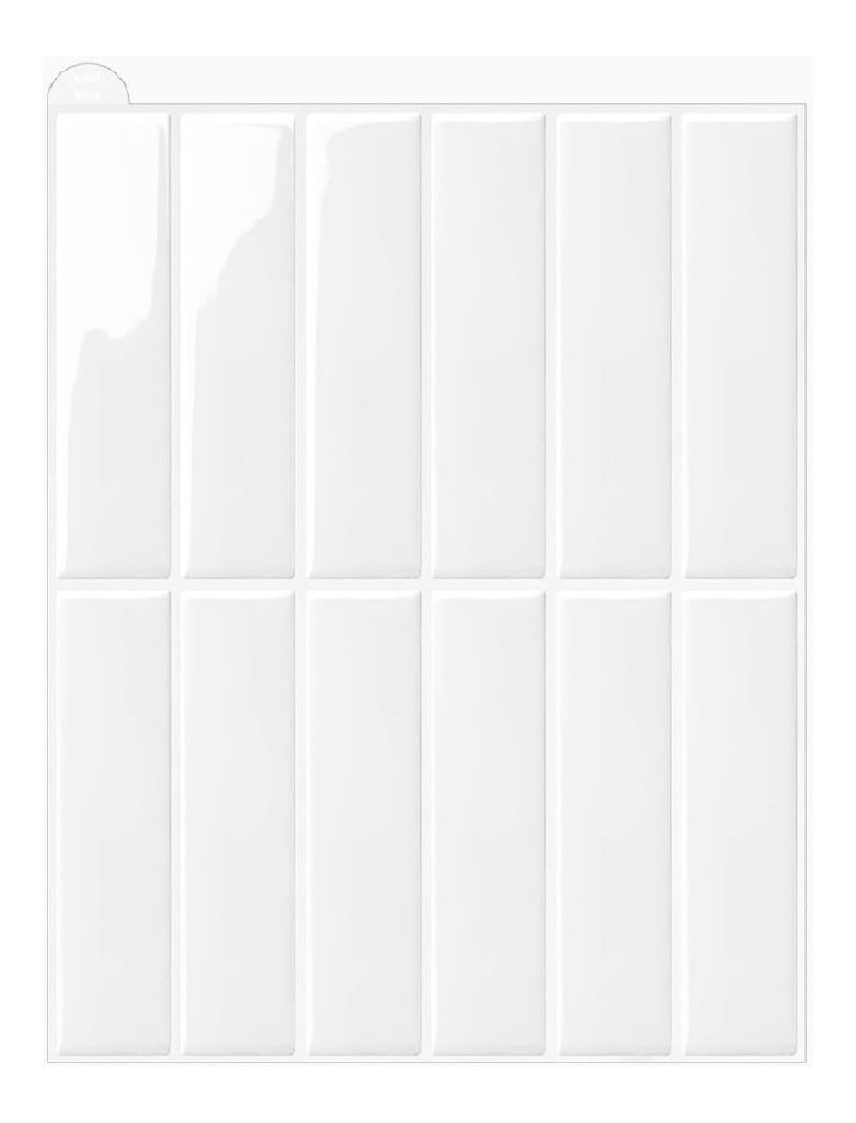 carrelage Blanc adhesif mural cuisinette 3D credence adhesive Facile à nettoyer carrelage adhesif mural salle de bain destiné à une décoration ainsi que la rénovation de la maison 28x22cm 10sheets