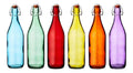 Bouteilles Bardrinkstuff en Verre Coloré à Couvercle Pivotant 1 Litre Bouteilles Rouge Bleu Orange Vert Jaune Violet Lot du 6