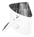 Panier cuit-pâtes inox couleur argent Taille 233 H x 210 L x 325 P mm contient cuit et égoutte les pâtes ou blanchit les légumes usage professionnel et domestique DM058